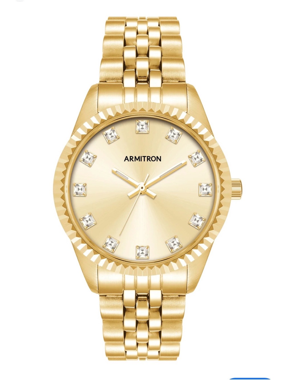 Armitron Gold-Tone Watch with Crystal Markers